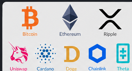 Blockchain technology logos